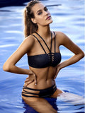 Beach Wear Women's Sets 2016 Swimsuit Bandage Straps 4 Colors Women Bra Padded Swimwear 2 Pieces Sets maillot de bain S6330